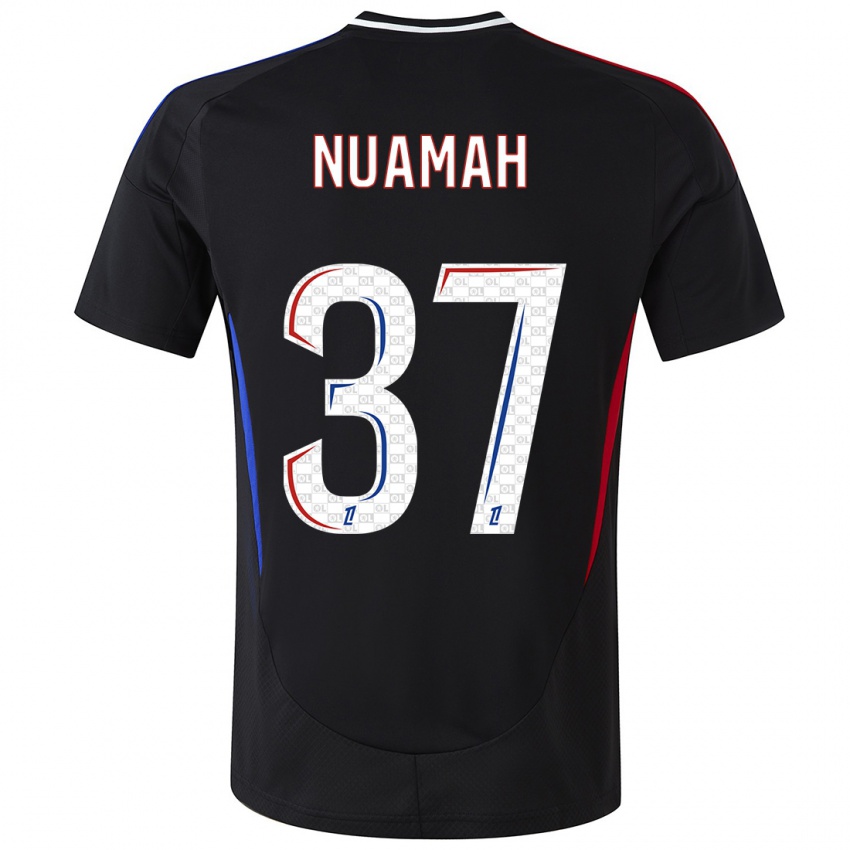 Kinder Ernest Nuamah #37 Schwarz Auswärtstrikot Trikot 2024/25 T-Shirt