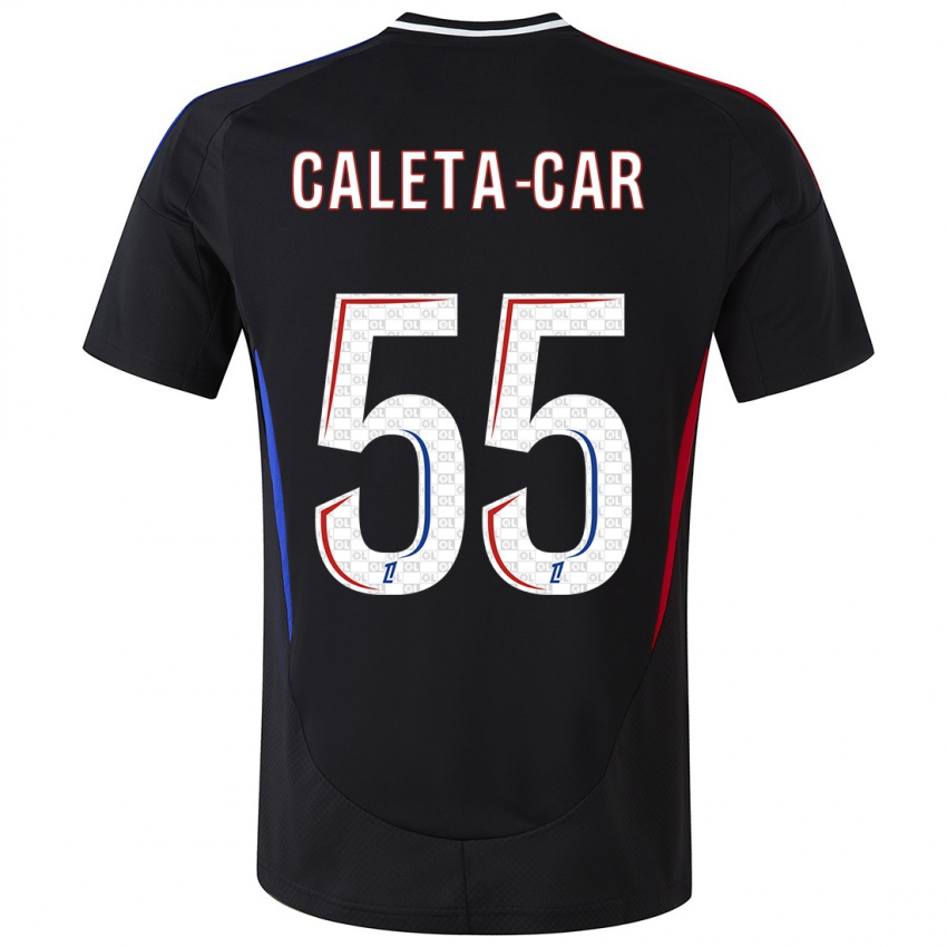 Kinder Duje Caleta-Car #55 Schwarz Auswärtstrikot Trikot 2024/25 T-Shirt