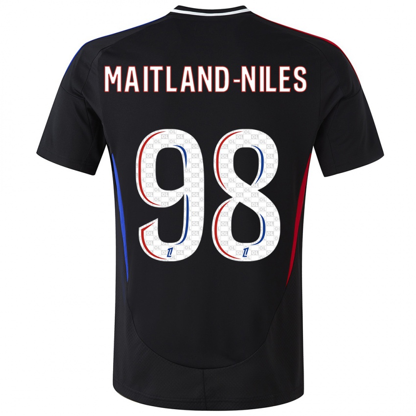 Kinder Ainsley Maitland-Niles #98 Schwarz Auswärtstrikot Trikot 2024/25 T-Shirt