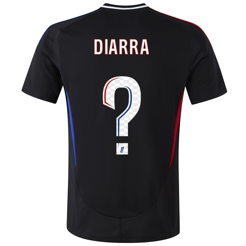 Kinder Lassine Diarra #0 Schwarz Auswärtstrikot Trikot 2024/25 T-Shirt