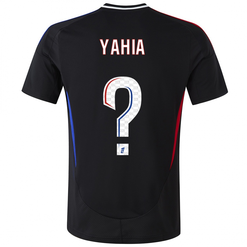 Kinder Kelyan Yahia #0 Schwarz Auswärtstrikot Trikot 2024/25 T-Shirt