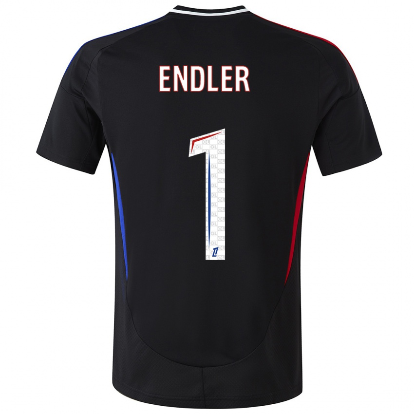 Kinder Christiane Endler #1 Schwarz Auswärtstrikot Trikot 2024/25 T-Shirt