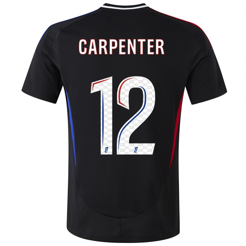 Kinder Ellie Carpenter #12 Schwarz Auswärtstrikot Trikot 2024/25 T-Shirt