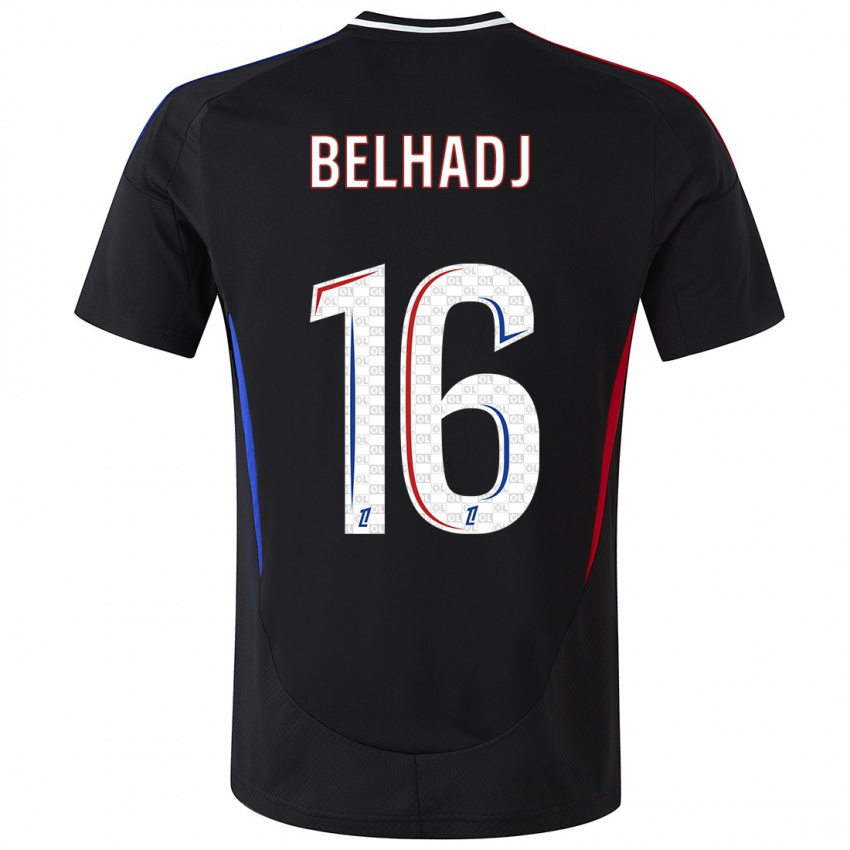 Kinder Féerine Belhadj #16 Schwarz Auswärtstrikot Trikot 2024/25 T-Shirt