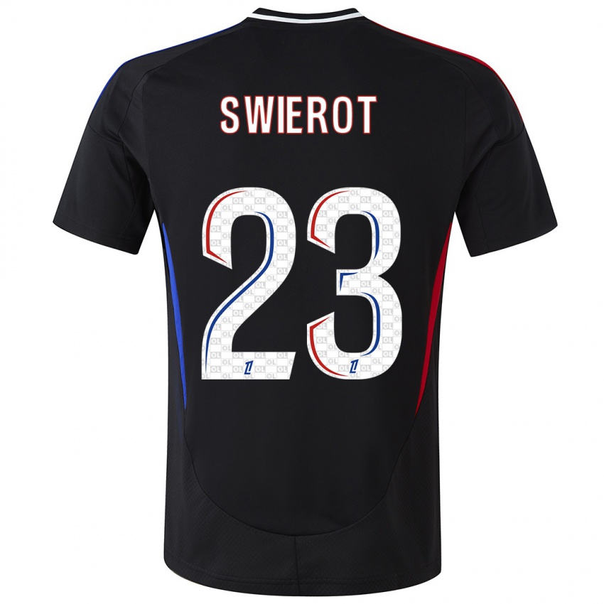 Kinder Julie Swierot #23 Schwarz Auswärtstrikot Trikot 2024/25 T-Shirt