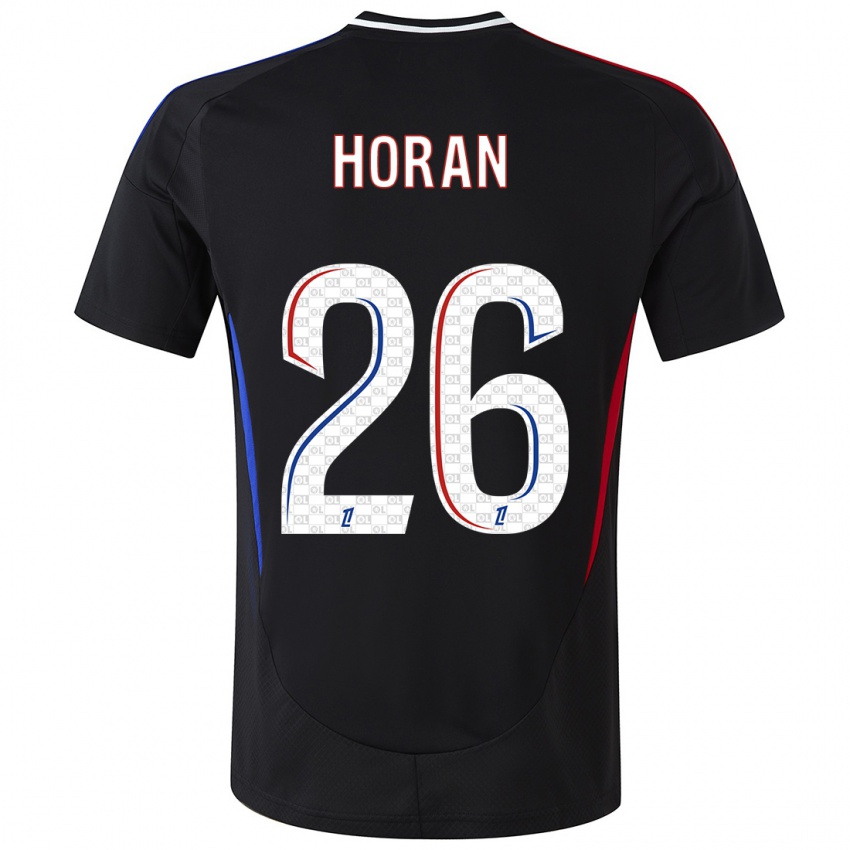 Kinder Lindsey Horan #26 Schwarz Auswärtstrikot Trikot 2024/25 T-Shirt