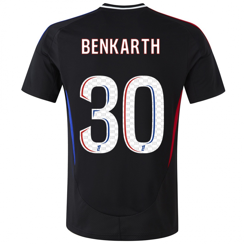 Kinder Laura Benkarth #30 Schwarz Auswärtstrikot Trikot 2024/25 T-Shirt