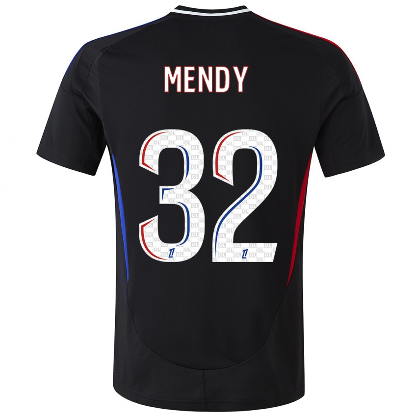 Kinder Maeline Mendy #32 Schwarz Auswärtstrikot Trikot 2024/25 T-Shirt