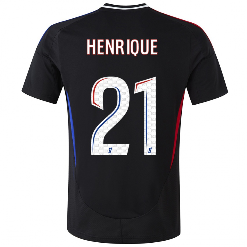 Kinder Henrique #21 Schwarz Auswärtstrikot Trikot 2024/25 T-Shirt