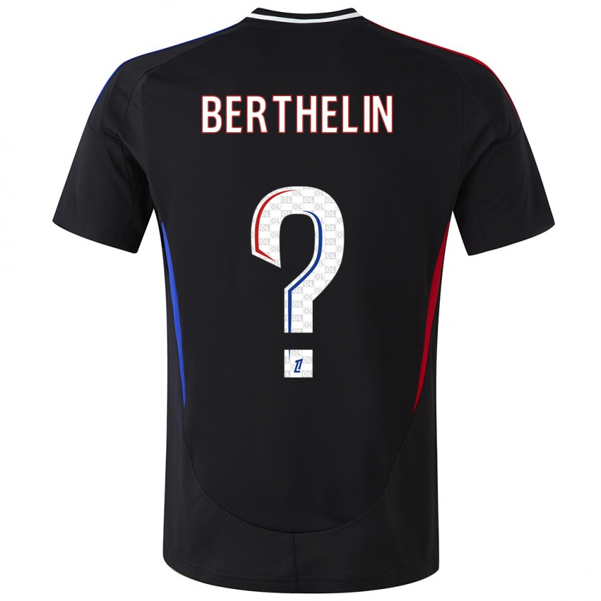 Kinder Romain Berthelin #0 Schwarz Auswärtstrikot Trikot 2024/25 T-Shirt