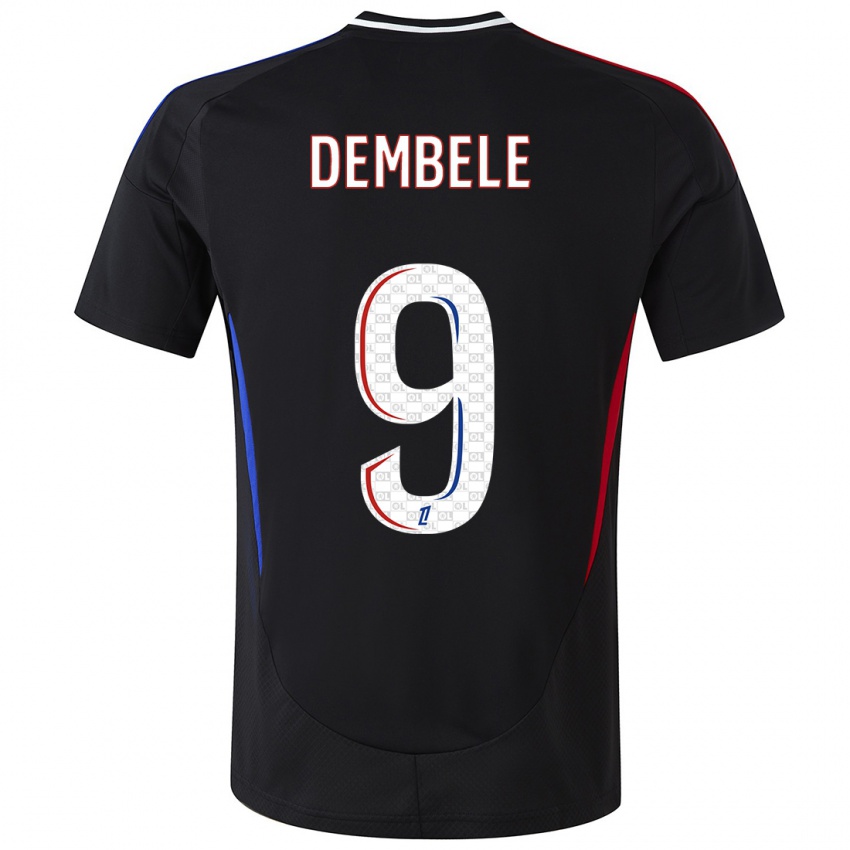 Kinder Moussa Dembele #9 Schwarz Auswärtstrikot Trikot 2024/25 T-Shirt