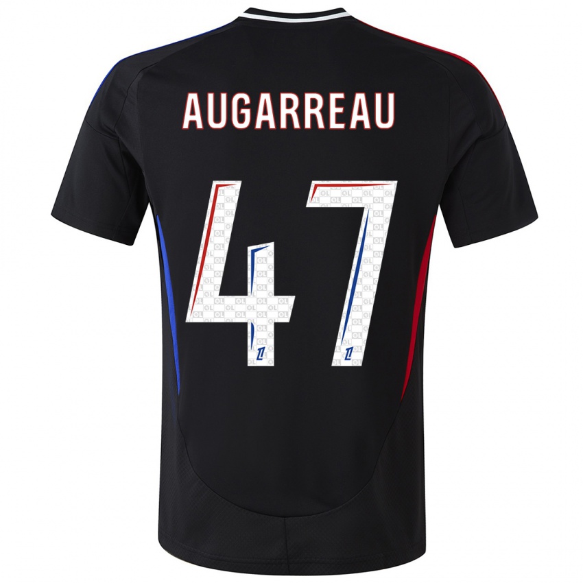 Kinder Sofiane Augarreau #47 Schwarz Auswärtstrikot Trikot 2024/25 T-Shirt