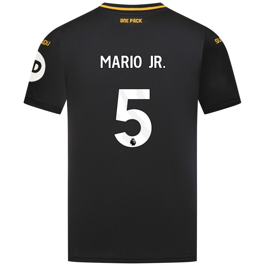 Kinder Mario Lemina #5 Schwarz Auswärtstrikot Trikot 2024/25 T-Shirt