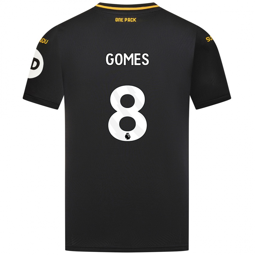 Kinder Joao Gomes #8 Schwarz Auswärtstrikot Trikot 2024/25 T-Shirt