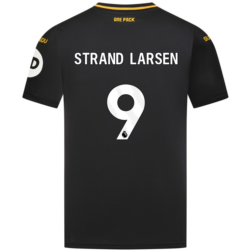 Kinder Jørgen Strand Larsen #9 Schwarz Auswärtstrikot Trikot 2024/25 T-Shirt