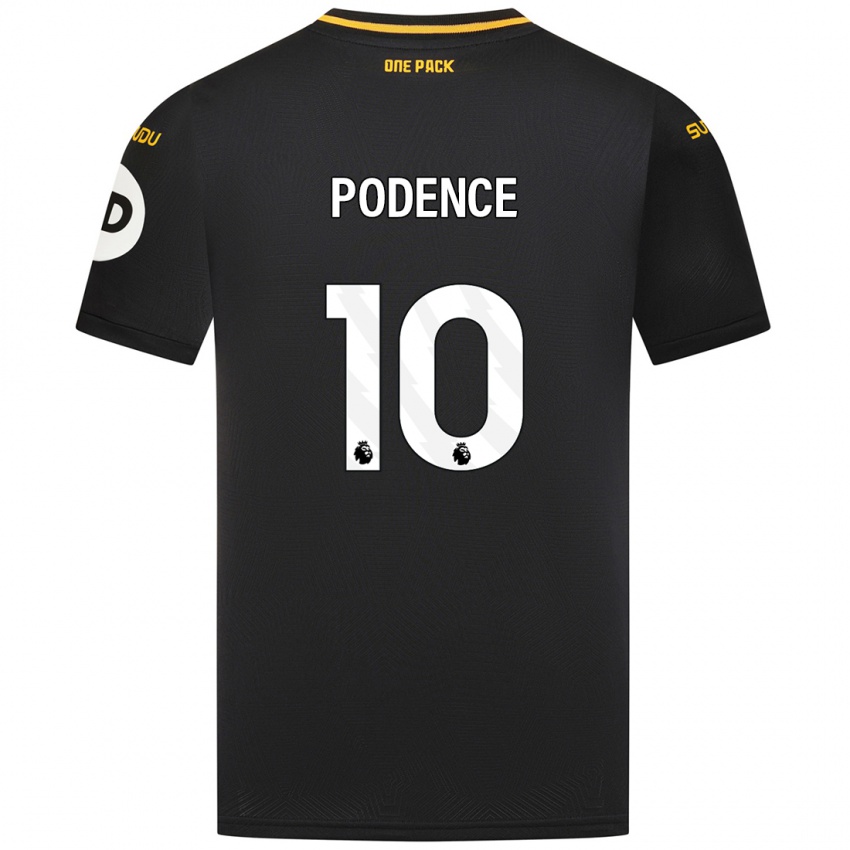 Kinder Daniel Podence #10 Schwarz Auswärtstrikot Trikot 2024/25 T-Shirt