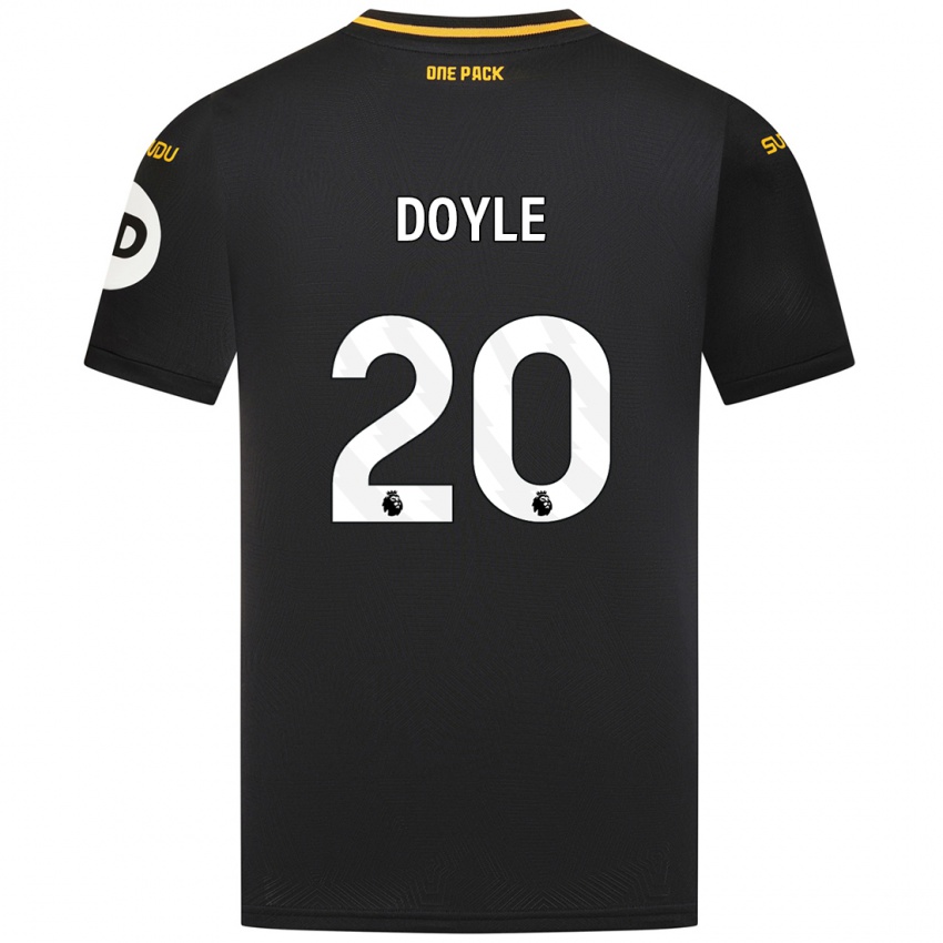 Kinder Tommy Doyle #20 Schwarz Auswärtstrikot Trikot 2024/25 T-Shirt