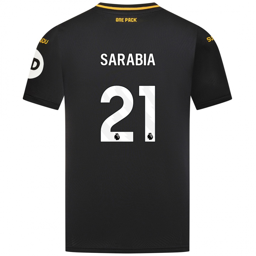 Kinder Pablo Sarabia #21 Schwarz Auswärtstrikot Trikot 2024/25 T-Shirt