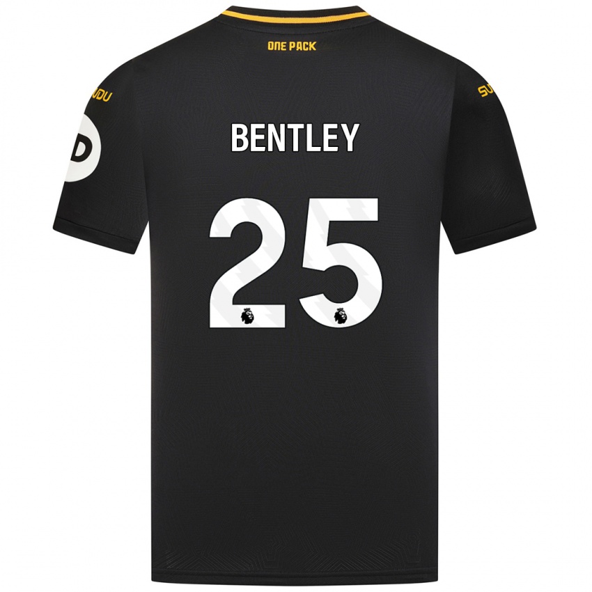 Kinder Daniel Bentley #25 Schwarz Auswärtstrikot Trikot 2024/25 T-Shirt