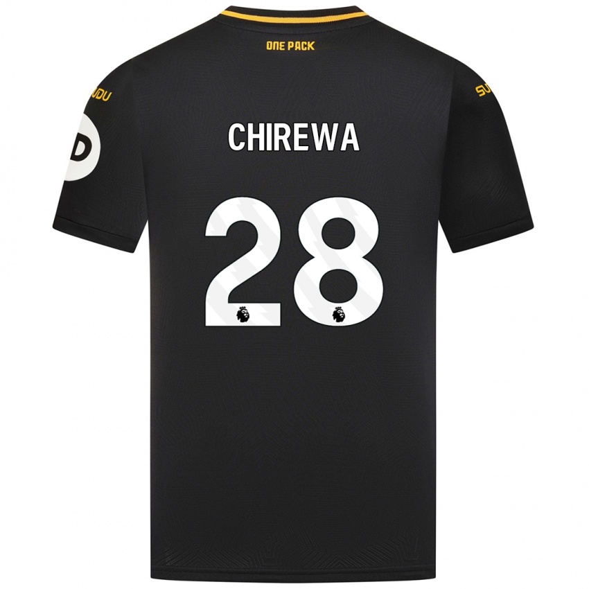 Kinder Tawanda Chirewa #28 Schwarz Auswärtstrikot Trikot 2024/25 T-Shirt