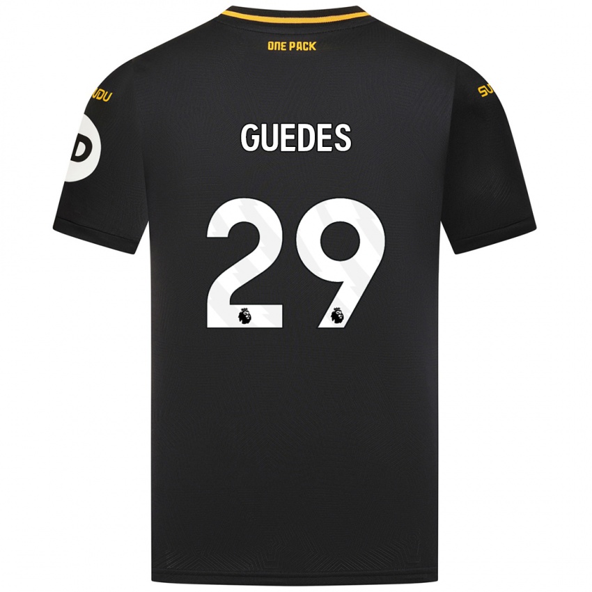 Kinder Goncalo Guedes #29 Schwarz Auswärtstrikot Trikot 2024/25 T-Shirt