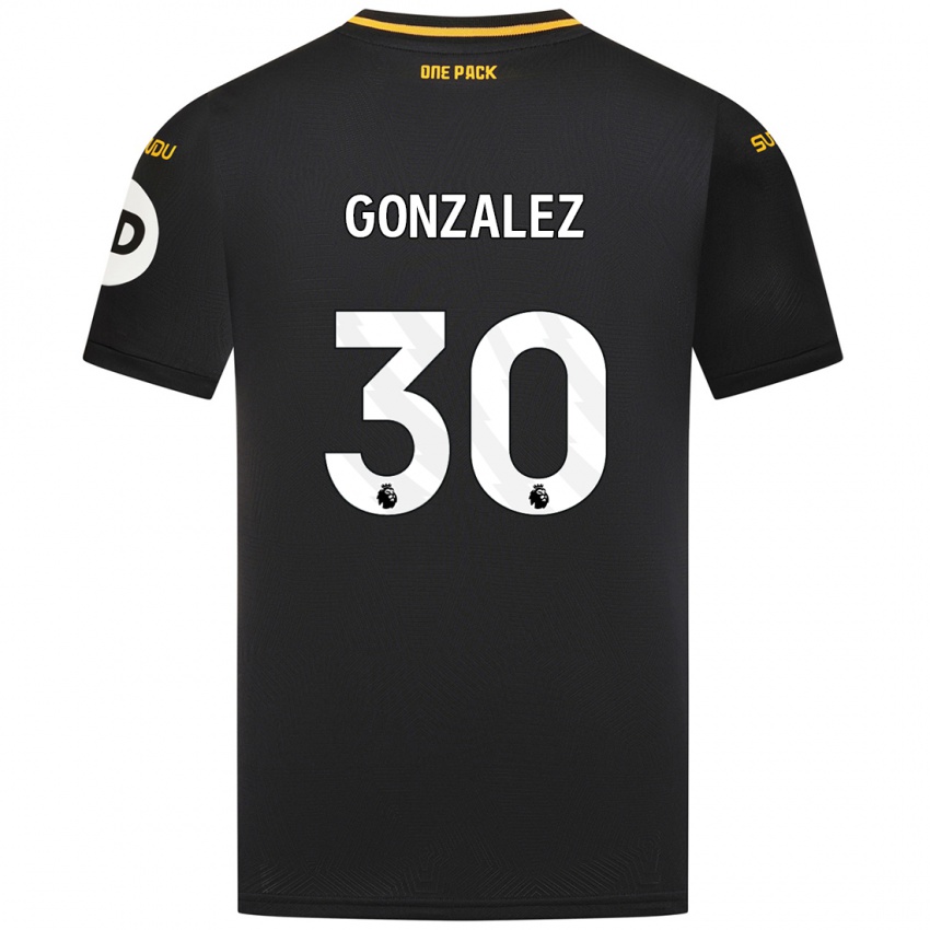 Kinder Enso González #30 Schwarz Auswärtstrikot Trikot 2024/25 T-Shirt