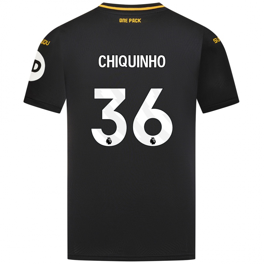 Kinder Chiquinho #36 Schwarz Auswärtstrikot Trikot 2024/25 T-Shirt