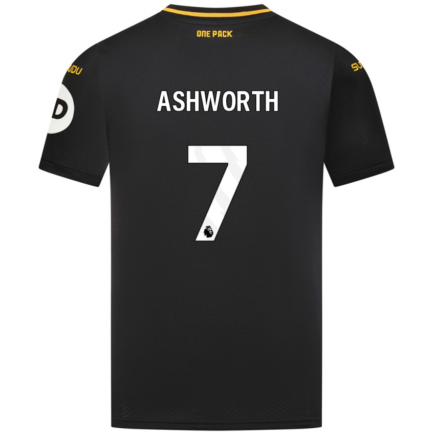 Kinder Fin Ashworth #7 Schwarz Auswärtstrikot Trikot 2024/25 T-Shirt