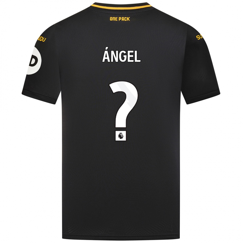 Kinder Dani Ángel #0 Schwarz Auswärtstrikot Trikot 2024/25 T-Shirt