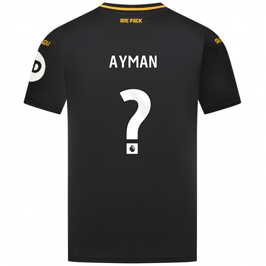 Kinder Alvin Ayman #0 Schwarz Auswärtstrikot Trikot 2024/25 T-Shirt