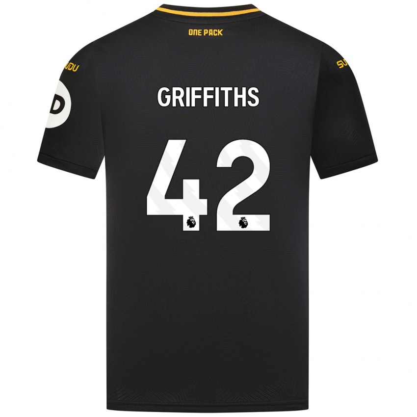 Kinder Harvey Griffiths #42 Schwarz Auswärtstrikot Trikot 2024/25 T-Shirt