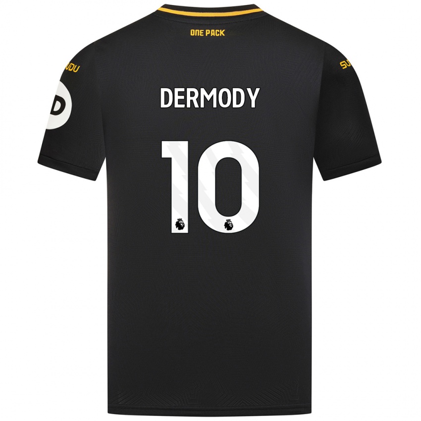 Kinder Helen Dermody #10 Schwarz Auswärtstrikot Trikot 2024/25 T-Shirt