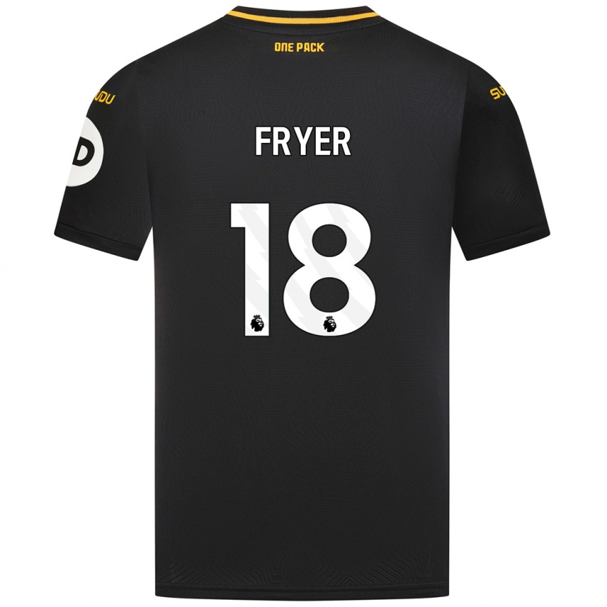 Kinder Hannah Fryer #18 Schwarz Auswärtstrikot Trikot 2024/25 T-Shirt