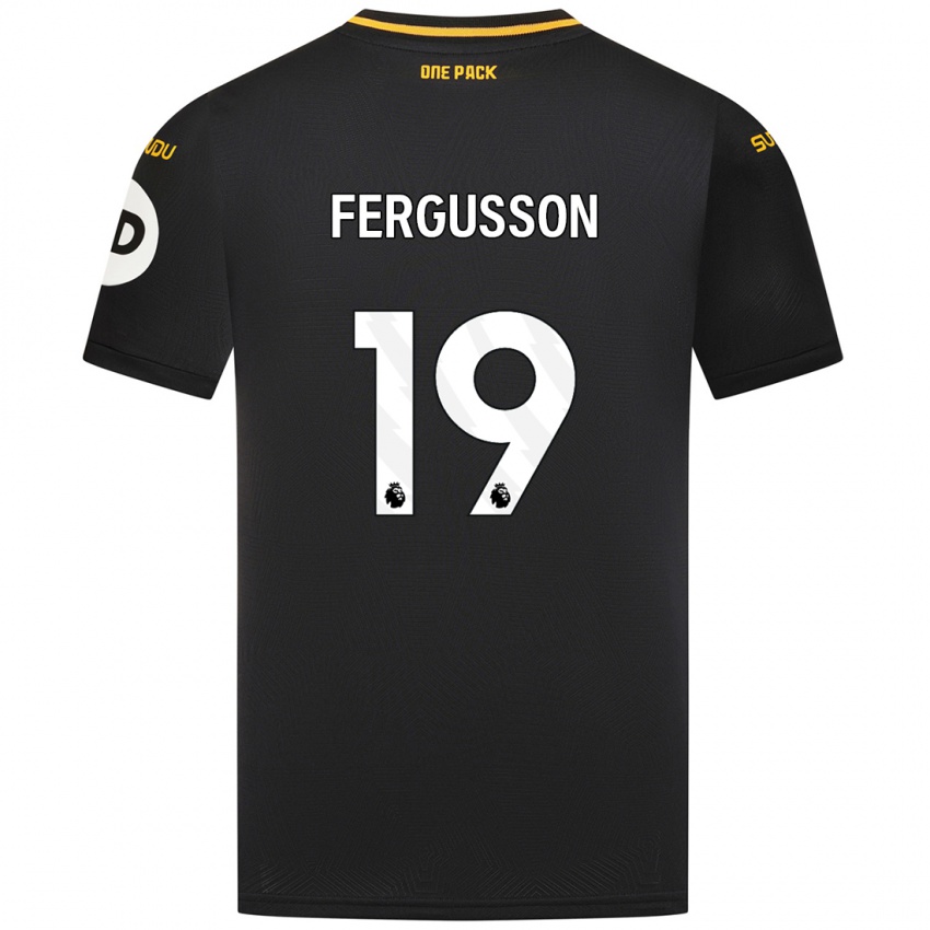 Kinder Liv Fergusson #19 Schwarz Auswärtstrikot Trikot 2024/25 T-Shirt