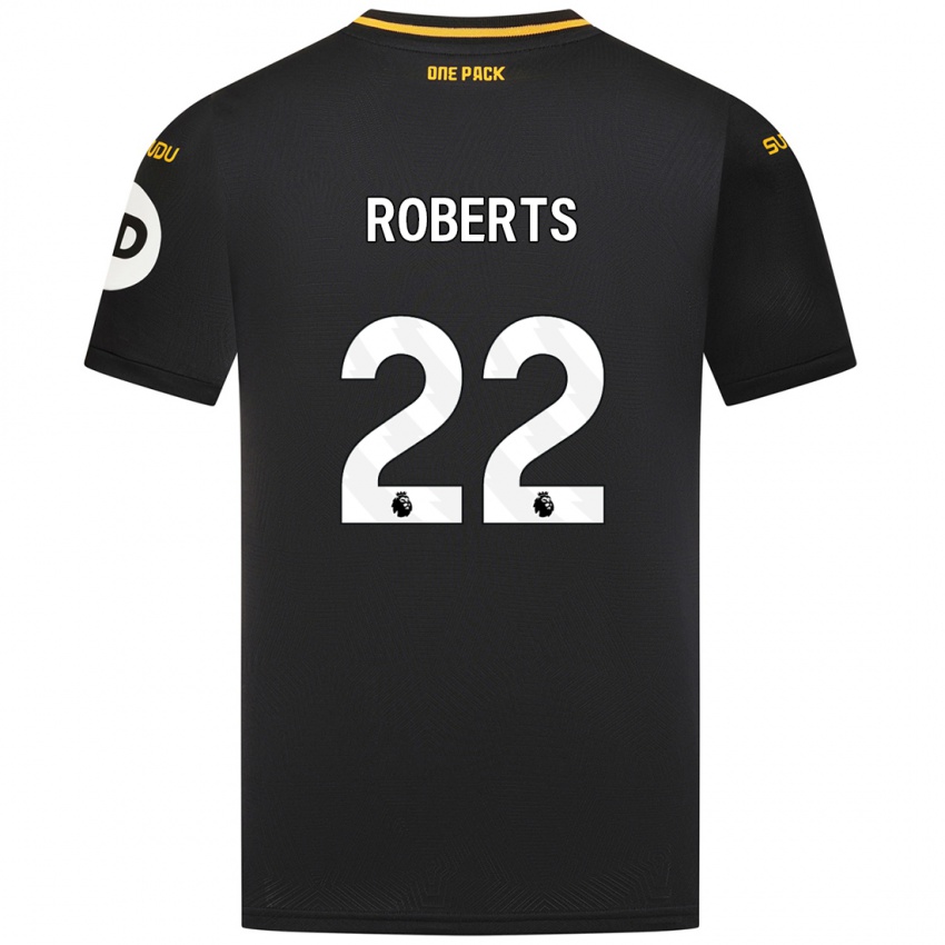 Kinder Beth Roberts #22 Schwarz Auswärtstrikot Trikot 2024/25 T-Shirt