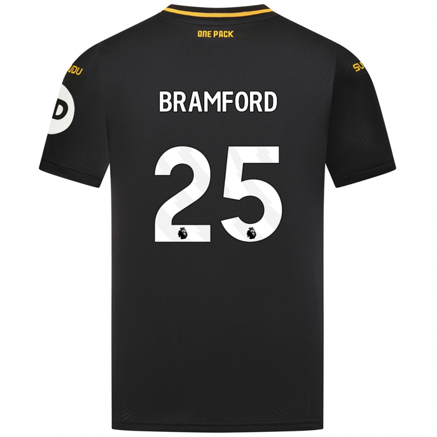 Kinder Sophie Bramford #25 Schwarz Auswärtstrikot Trikot 2024/25 T-Shirt