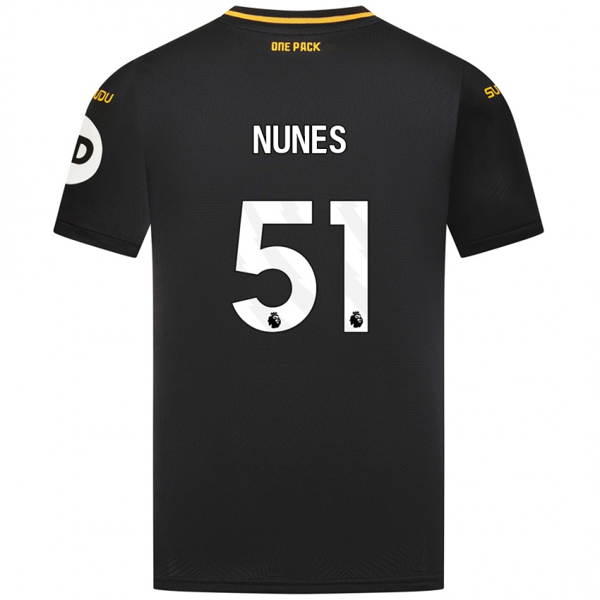 Kinder Grazi Nunes #51 Schwarz Auswärtstrikot Trikot 2024/25 T-Shirt