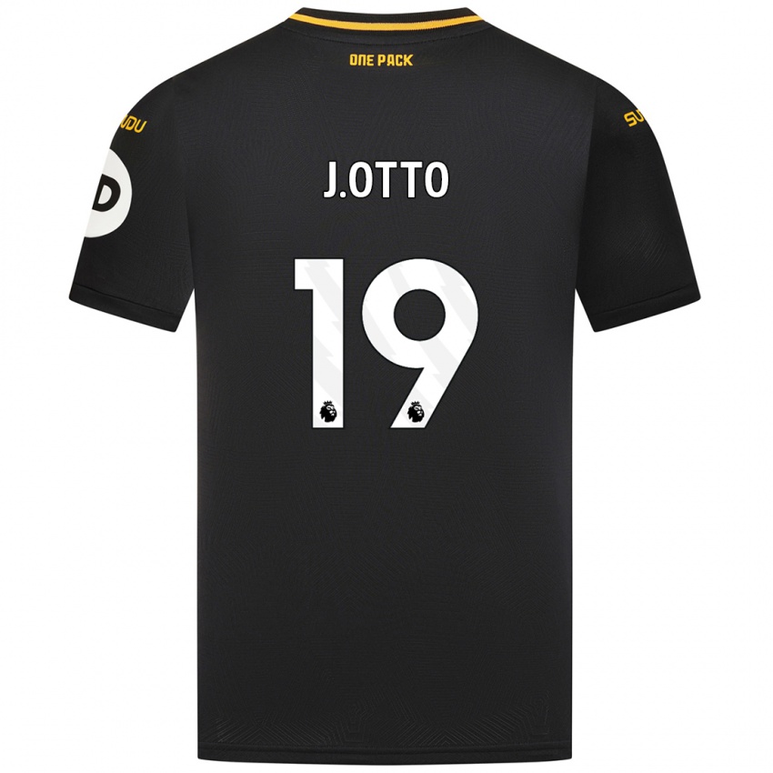 Kinder Jonny Otto #19 Schwarz Auswärtstrikot Trikot 2024/25 T-Shirt