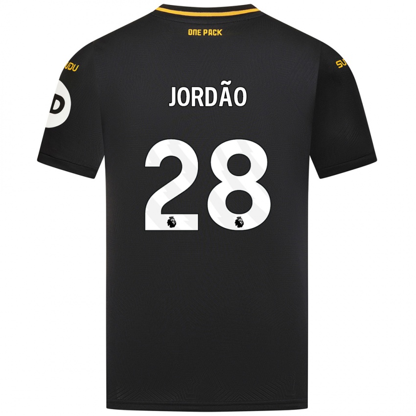 Kinder Bruno Jordao #28 Schwarz Auswärtstrikot Trikot 2024/25 T-Shirt