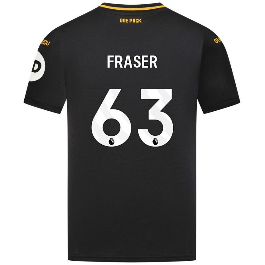 Kinder Nathan Fraser #63 Schwarz Auswärtstrikot Trikot 2024/25 T-Shirt