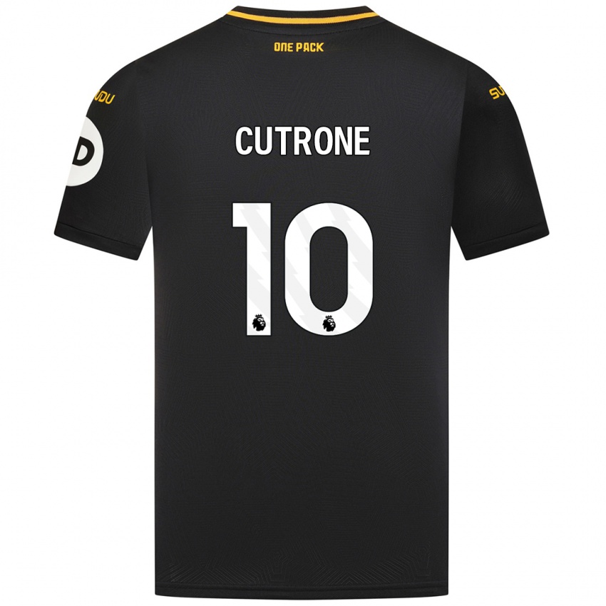 Kinder Patrick Cutrone #10 Schwarz Auswärtstrikot Trikot 2024/25 T-Shirt