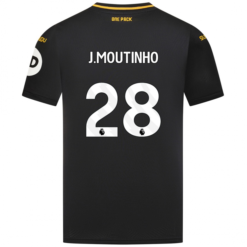 Kinder Joao Moutinho #28 Schwarz Auswärtstrikot Trikot 2024/25 T-Shirt