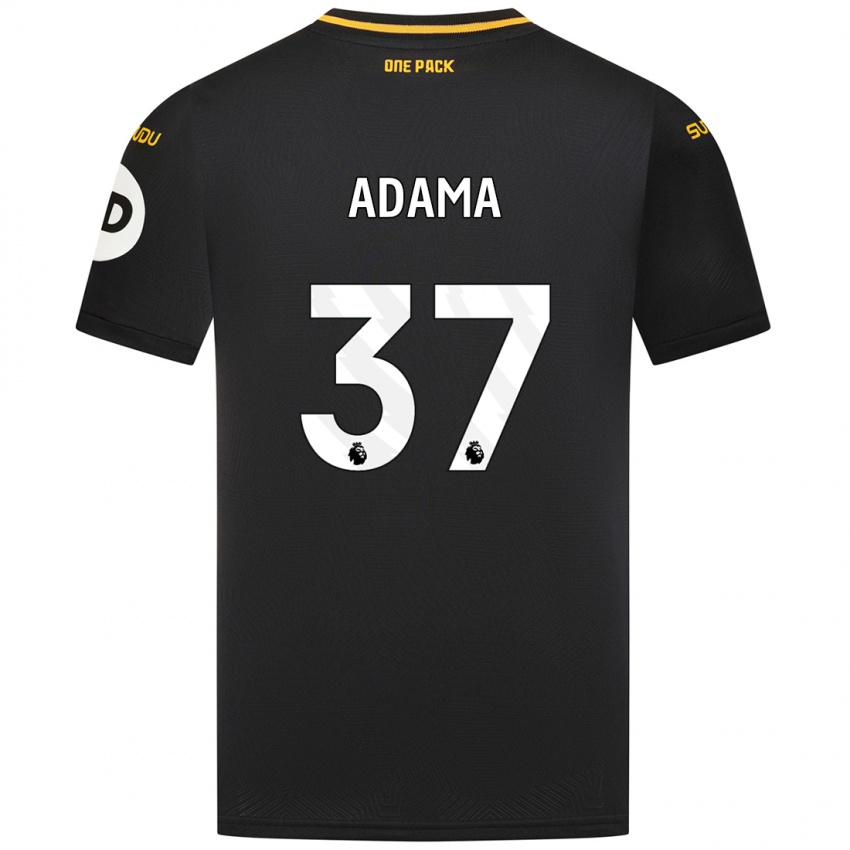 Kinder Adama Traore #37 Schwarz Auswärtstrikot Trikot 2024/25 T-Shirt