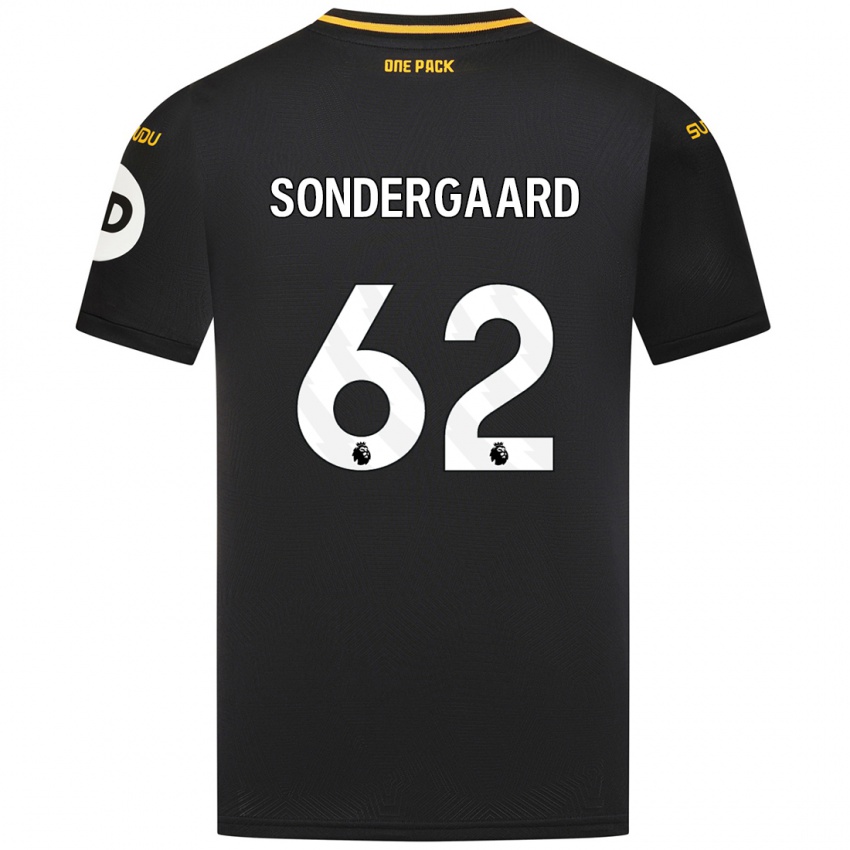 Kinder Andreas Sondergaard #62 Schwarz Auswärtstrikot Trikot 2024/25 T-Shirt