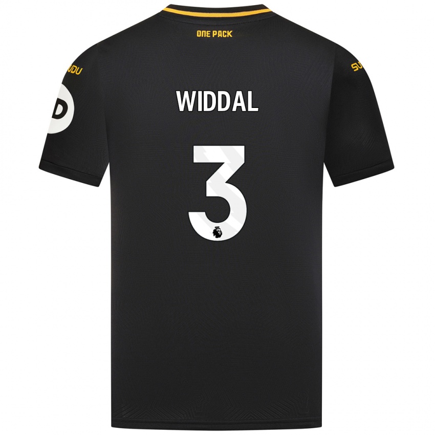 Kinder Natalie Widdal #3 Schwarz Auswärtstrikot Trikot 2024/25 T-Shirt