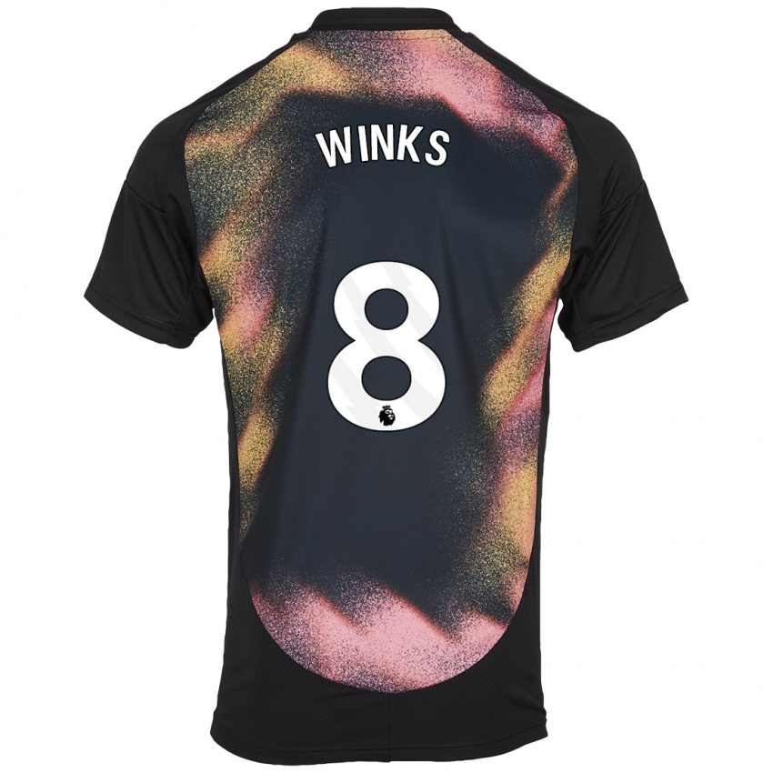 Kinder Harry Winks #8 Schwarz Weiß Auswärtstrikot Trikot 2024/25 T-Shirt