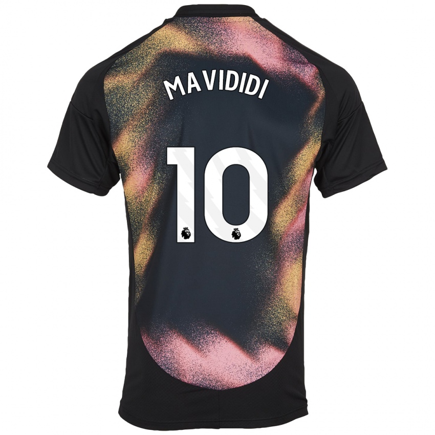 Kinder Stephy Mavididi #10 Schwarz Weiß Auswärtstrikot Trikot 2024/25 T-Shirt