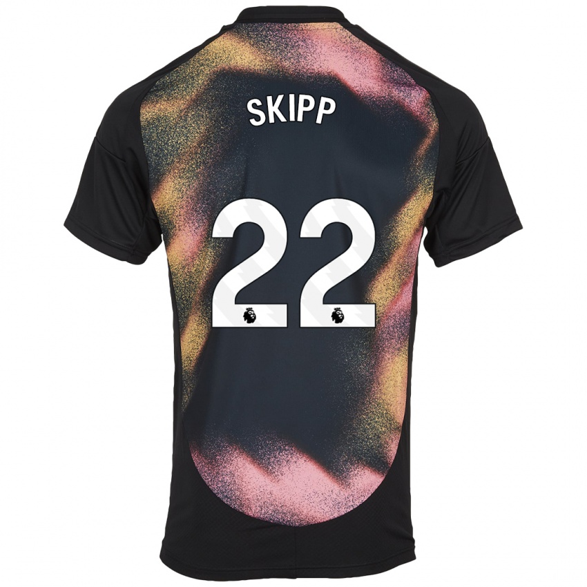 Kinder Oliver Skipp #22 Schwarz Weiß Auswärtstrikot Trikot 2024/25 T-Shirt