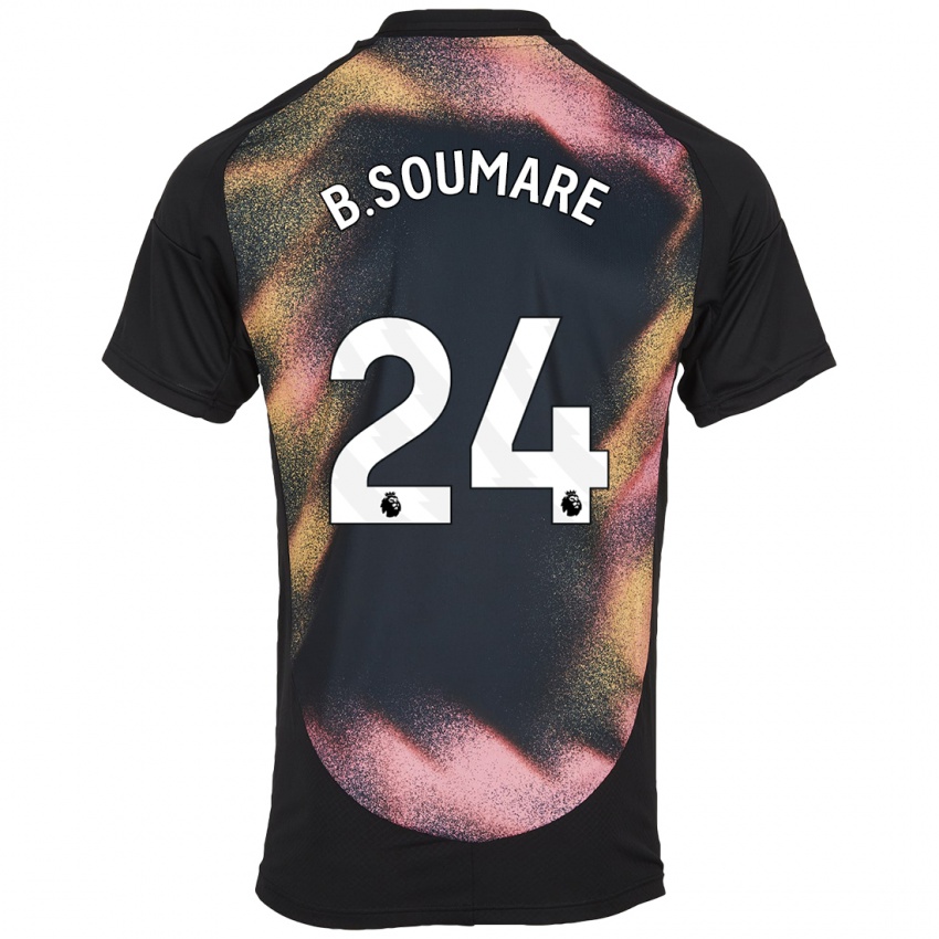 Kinder Boubakary Soumaré #24 Schwarz Weiß Auswärtstrikot Trikot 2024/25 T-Shirt