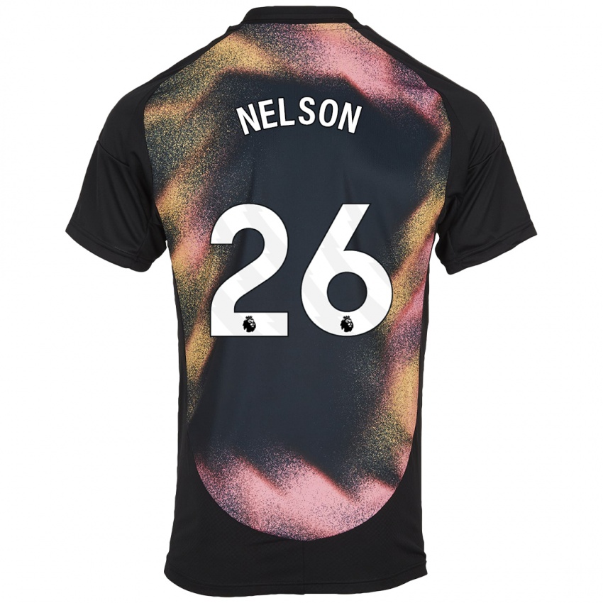 Kinder Ben Nelson #26 Schwarz Weiß Auswärtstrikot Trikot 2024/25 T-Shirt